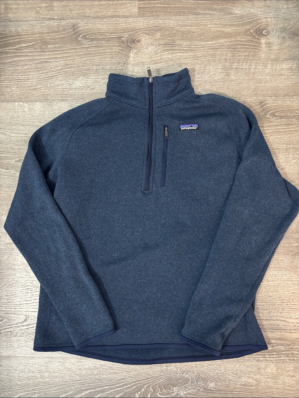 Patagonia Men’s Navy Blue Quarter Zip Fleece Pullover Size Large Jacket